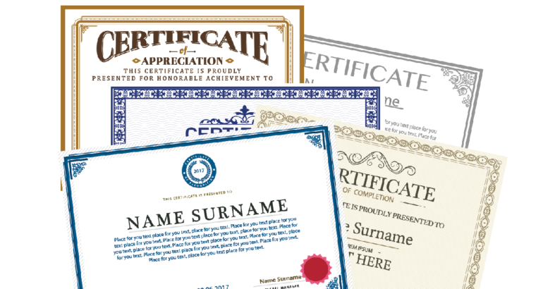 Certificates